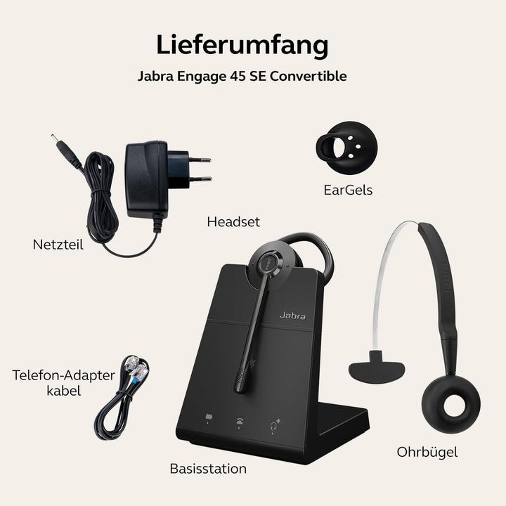 Actual product image Jabra Engage 45 Se Convertible (Wireless, USB-A, USB-C)