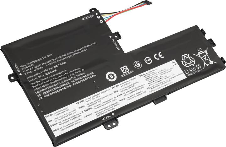 Produktbild AccuCell Akku passend für Lenovo IdeaPad S340-15IWL, Li-Polymer, 11,34V, 4630mAh, 52,5Wh, built-in (4630 mAh)