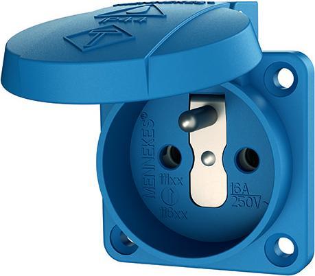 Produktbild Mennekes MEN 11131 16A2P+E 230V SCHUKO-Anbau-Steckdose blau