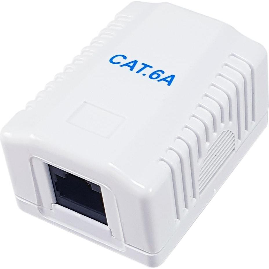 equip, Steckdose, Aufputzdose Cat6A 1-Port RJ45 UTP