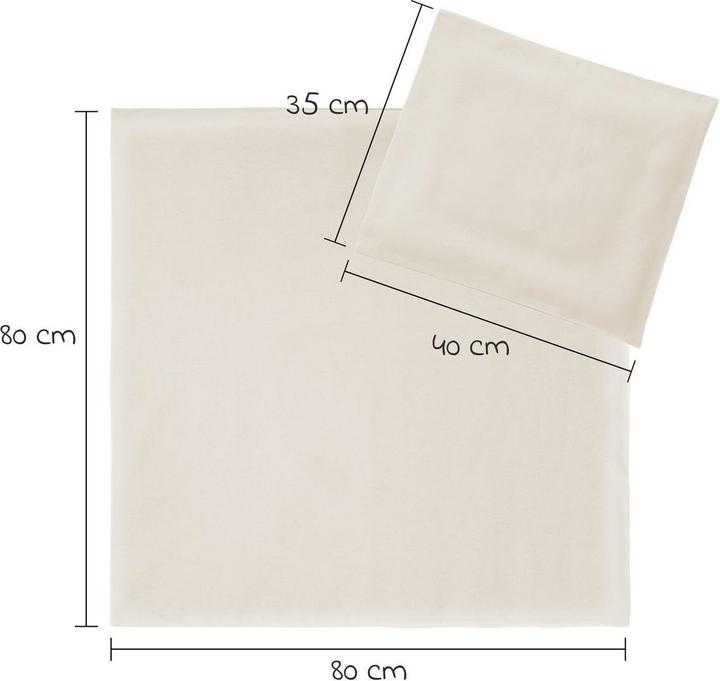 Produktbild Makian Babybettwäsche & Bettsets Bettwäsche 80 x 80 cm / 35 x 40 cm - Uni (80 x 80 cm, 35 x 40 cm)