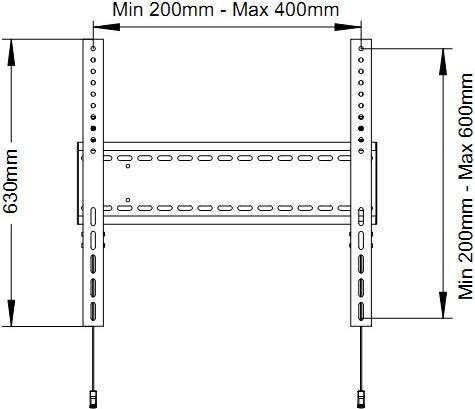 Produktbild Multibrackets FIX Wallmount XXL (Wand, 110", 125 kg)
