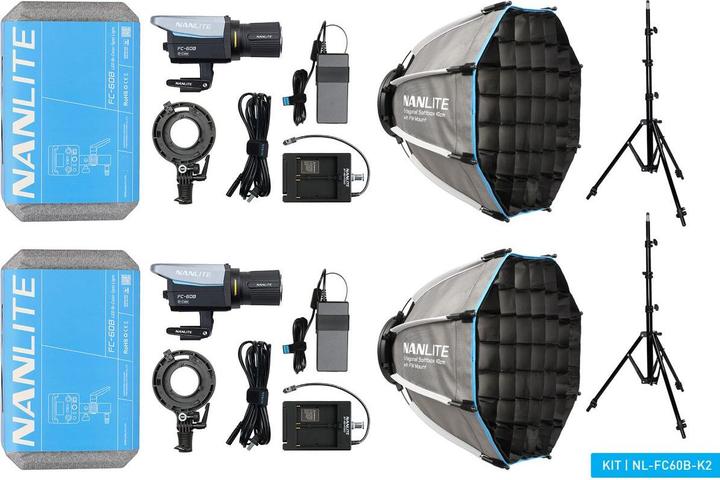 Actual product image Nanlite FC-60B LED Bi-Colour Spot Light Dual Kit (Studio light)