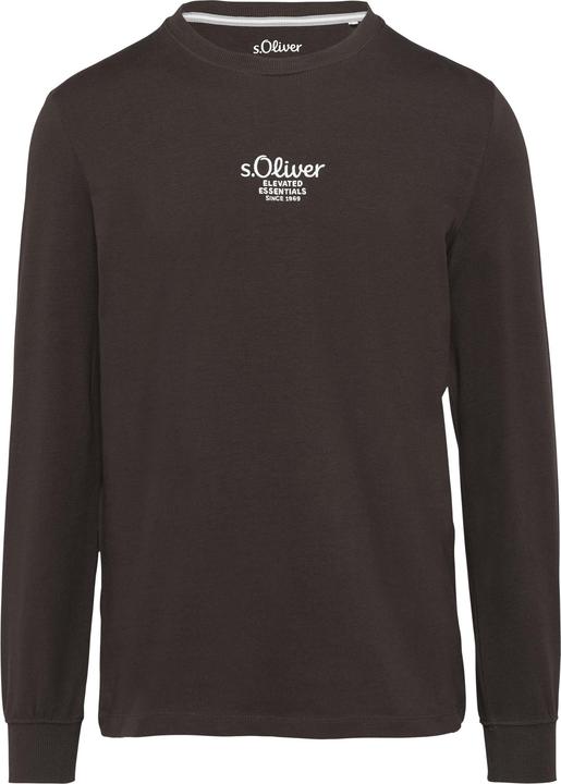 Produktbild s.Oliver T-Shirt Langarmshirt mit Logo-Stickerei (L)