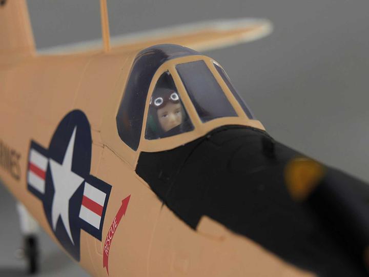 Actual product image Derbee F4U Corsair Warbird PNP gelb - 75cm (Warbird)