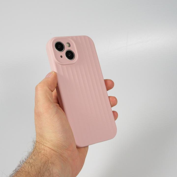 Image du produit PhoneLook Coque Silicone mat soft touch avec lignes en relief (Apple iPhone 15)