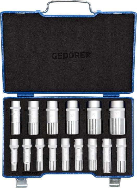 Image du produit Gedore Jeu de clés à douille métrique (10 mm, 12 mm, 13 mm, 14 mm, 15 mm, 16 mm, 17 mm, 18 mm, 19 mm, 21 mm, 22 mm, 24 mm, 27 mm, 30 mm, 32 mm)