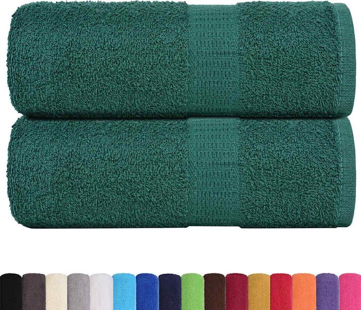 Immagine prodotto vidaXL Asciugamani per ospiti 2 pz. Verde 30x50 cm 360 g/m² 100% cotone asciugamano ospite (30 x 50 cm)