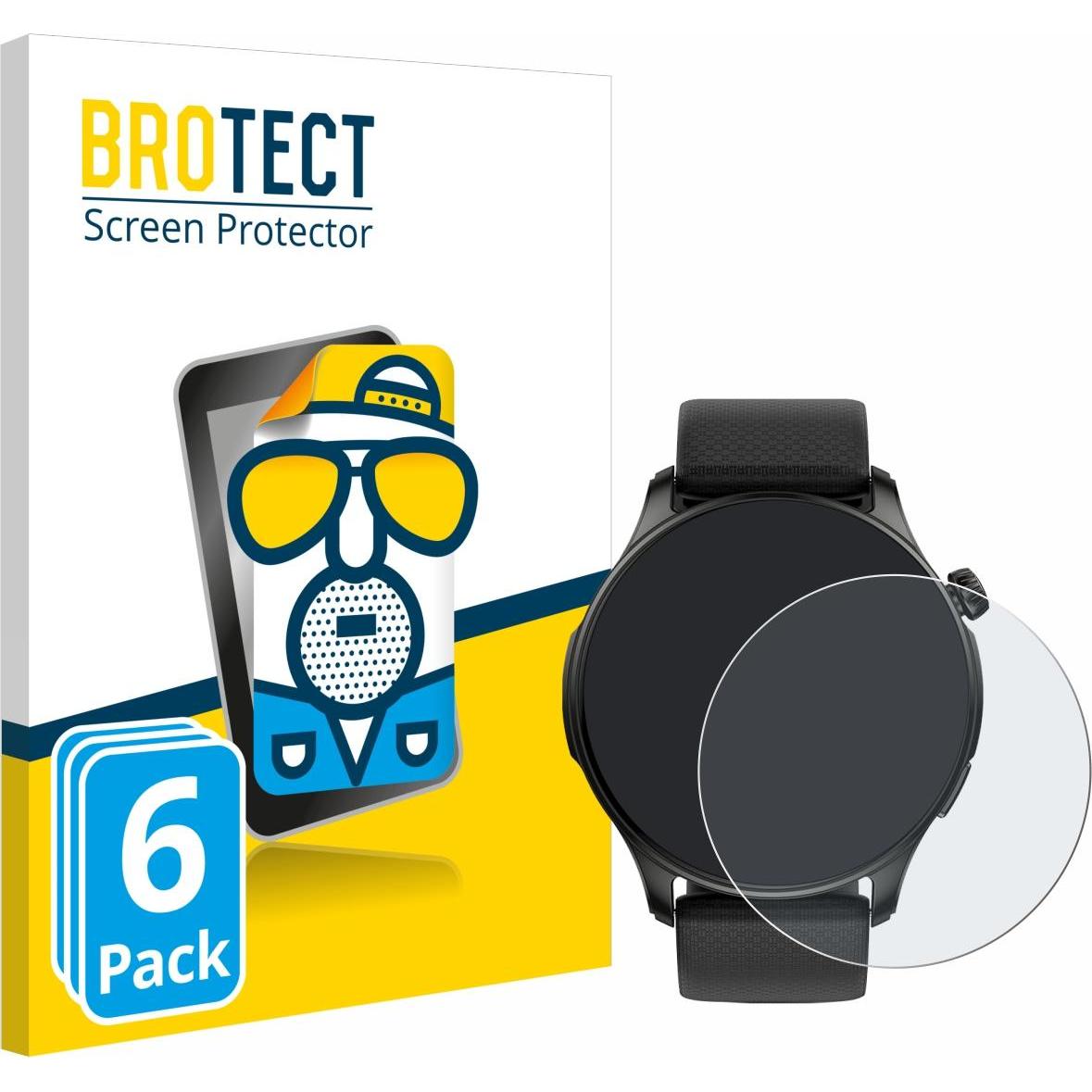BROTECT Entspiegelungsfolie Displayschutz Displayschutzfolie Folie Matt, Smartwatch Schutzfolie, Schwarz