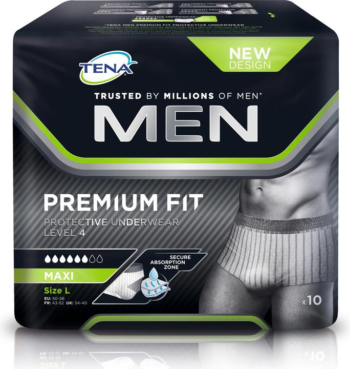 Tena Men Premium Fit Underwear (10 x, Large)