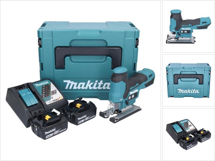 Makita DJV 185 RTJ Accu-pendeldecoupeerzaag 18 V Brushless + 2x Accu 5,0 Ah + Lader + Makpac