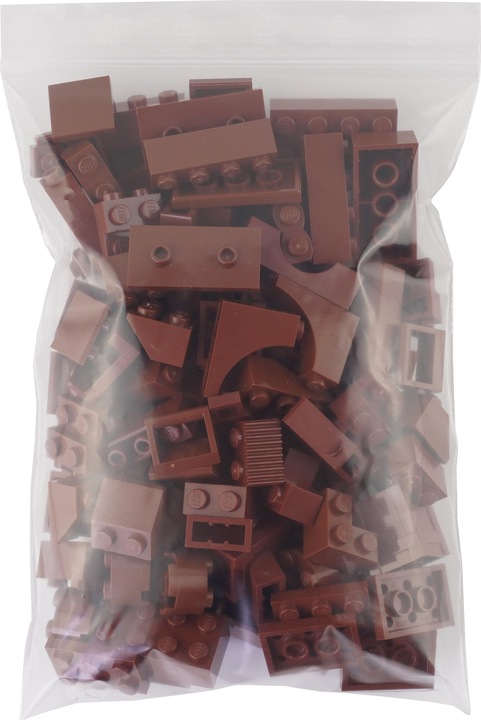 Actual product image LEGO Bricks Brown mixed - 50 pieces - Brown bricks mix - NEW (LEGO Accessories)