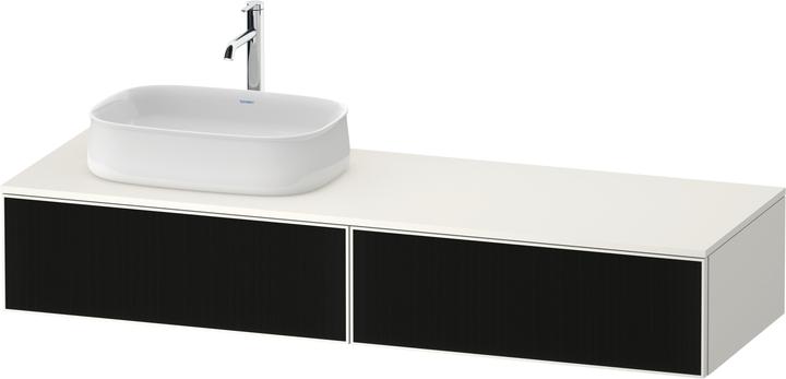Duravit Zencha Konsolenwaschtischunterbau, 1600x550mm, 2 Auszüge, 1 Ausschnitt links, ZE4814 (160 x 41 x 165 cm)