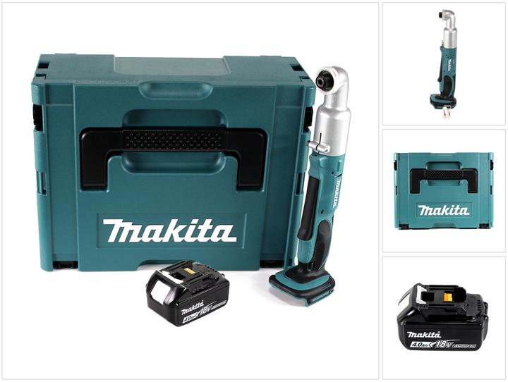 Image du produit Makita DTL 061 M1J Visseuse d'angle sans fil 18V 1/4" 60Nm + 1x batterie 4,0Ah + Makpac - sans chargeur (Fonctionnement sur batterie)