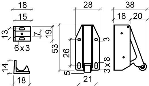 Produktbild OK-Line Druckrollschnäpper Tip-Latch