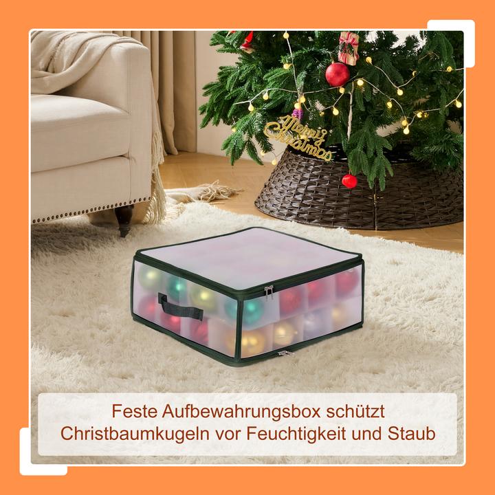 Produktbild Relaxdays Weihnachtskugel Aufbewahrungsbox (36 cm, 1x)