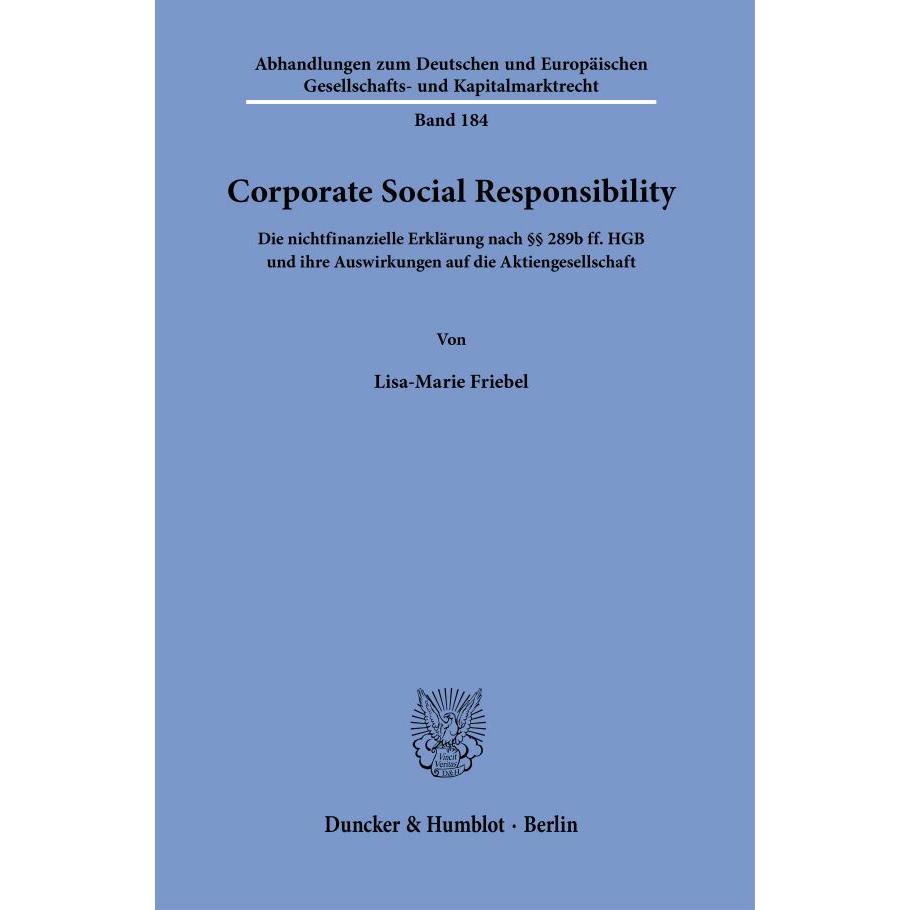 Corporate Social Responsibility., Fachbücher von Lisa-Marie Friebel