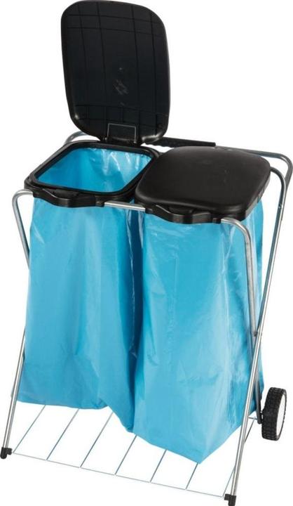 Produktbild Nölle Abfallsammler H780xB660xT370mm 20-130 l 2-fach, mit Rollen und Gitterboden (130 l)