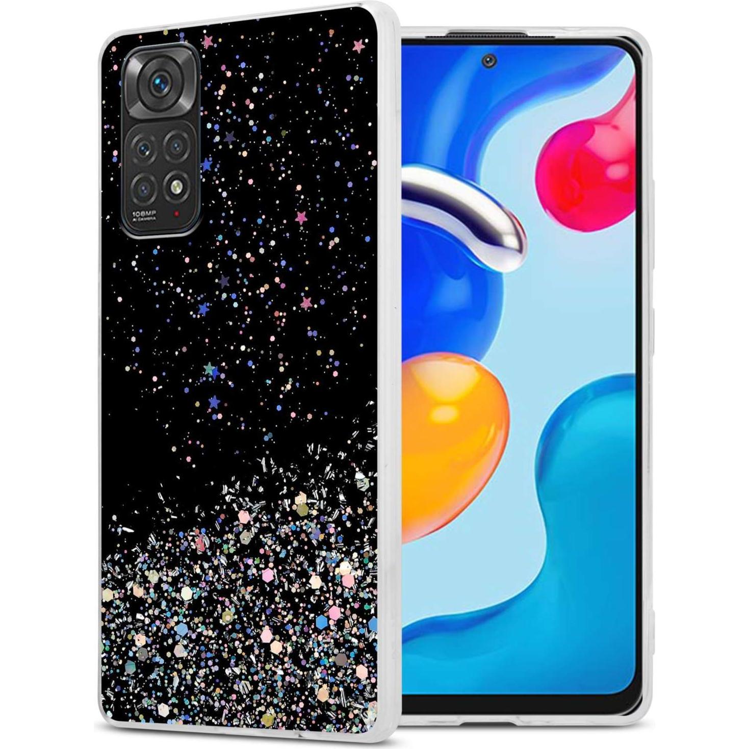 Cadorabo TPU Hülle für Xiaomi RedMi NOTE 11 4G / 11S 4G mit Glitzer (Xiaomi Redmi Note 11, Xiaomi Redmi Note 11S), Smart...