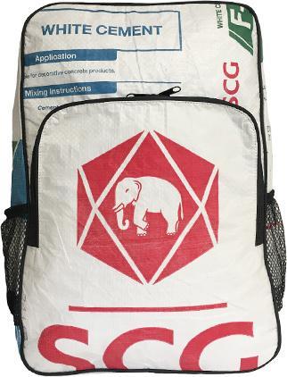 Actual product image Bekos Upcycling - Tagesrucksack aus recycelten Zementsäcke Elephant