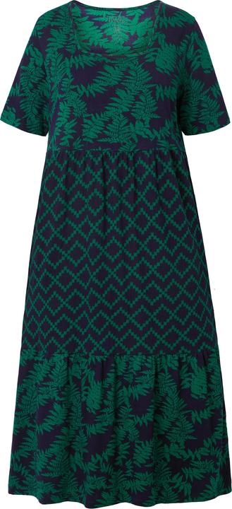Produktbild Ulla Popken Jersey-Maxikleid, A-Linie, Carree-Ausschnitt, Halbarm (68)
