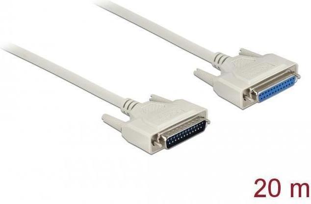 Actual product image Delock Serial cable D-Sub 25 male to female 20 m (20 m, VGA)