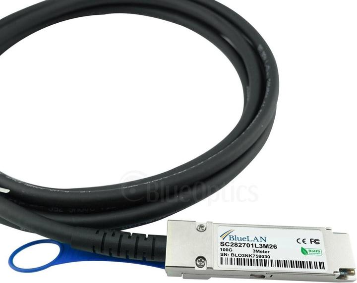 Actual product image BlueLAN Dell YFNDD Compatible QSFP28 DAC SC282701L2M26