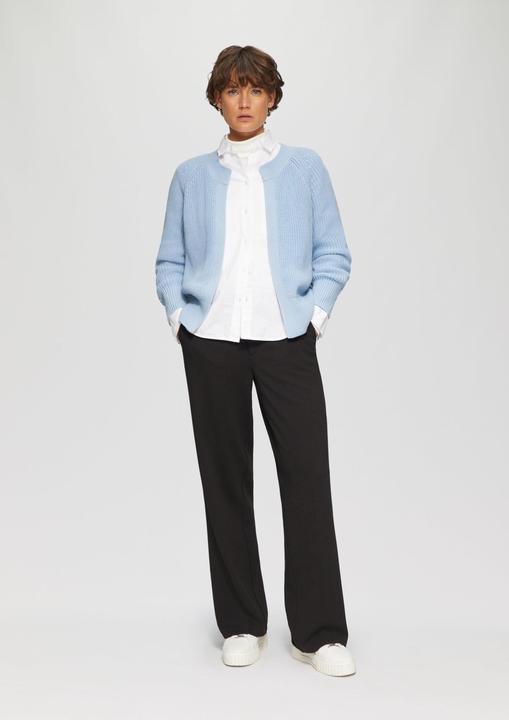 Produktbild s.Oliver Strickjacke Strickjacke mit Raglanärmeln und Rippbündchen (44)