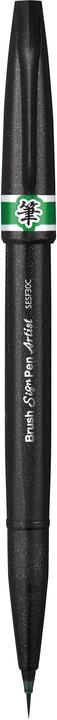 Actual product image Pentel Brush pen Sign Pen Brush Artist (Green, 1 x)