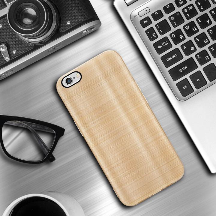 Actual product image Cadorabo Case for Apple iPhone 6 / 6S in TPU Brushed Camera Protection LM160 Style (Apple iPhone 6)