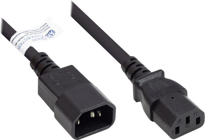 Actual product image Good Connections Alcasa P1430-S005 Power Cable Black 0.5 m C14 Coupler C13 Coupler (0.50 m)