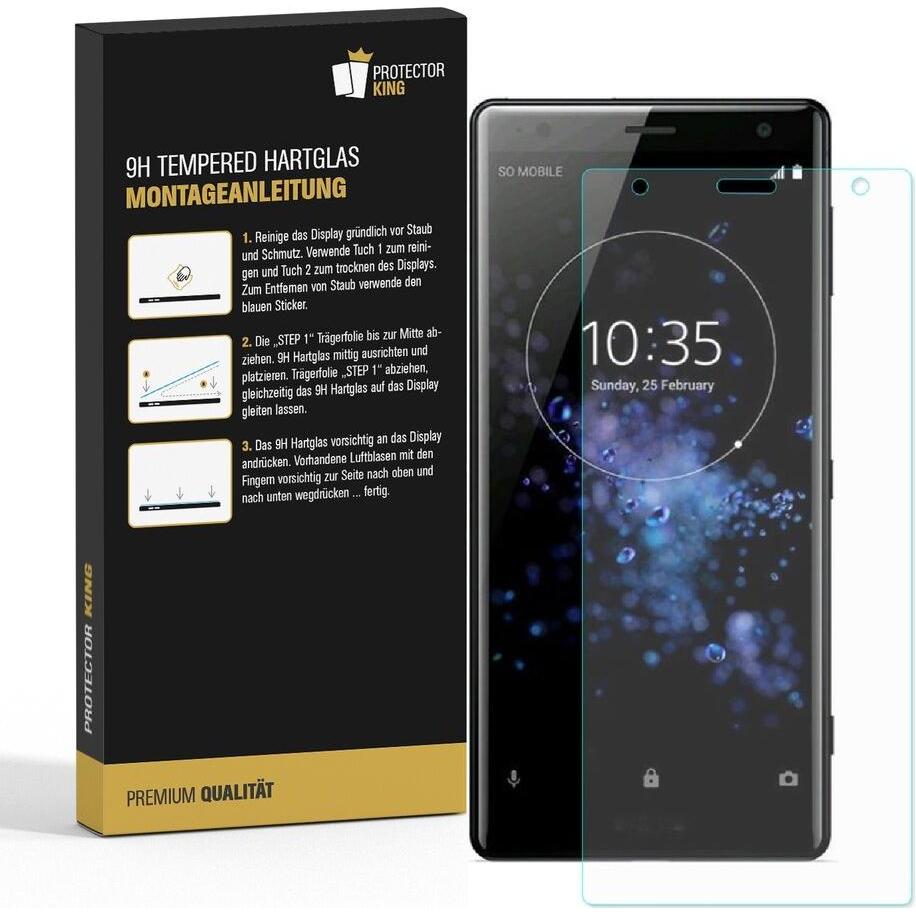 Thumbnail - Protectorking 1x echtes Tempered 9H Panzerhartglas 3D KLAR (1 Stück, Sony Xperia XZ2), Smartphone Schutzfolie, Transpare...