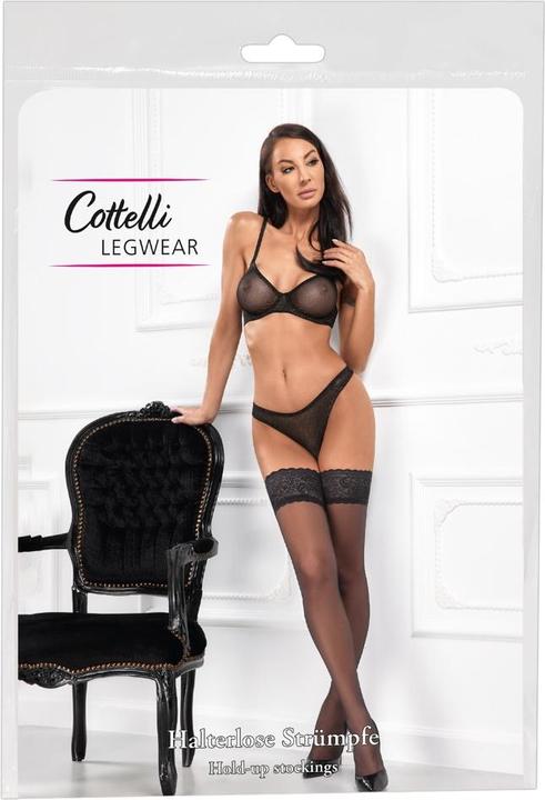 Actual product image Cottelli Collection Hold-ups black 2 (S)