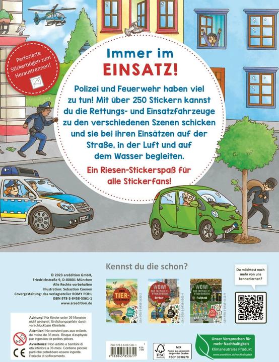 Image du produit Mon carnet d'autocollants de police et de pompiers