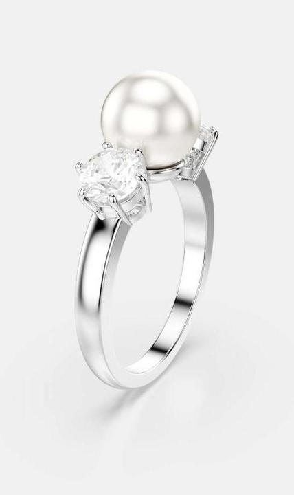 Image du produit Swarovski Matrix Bague perle de cristal taille ronde blanc (50)