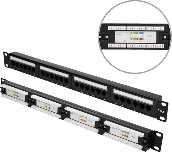 Productafbeelding Extralink EX.9816 24 Port CAT6 UTP Patch (24 ports)