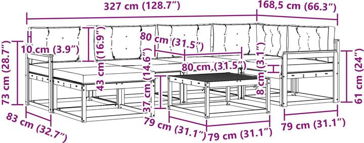 Produktbild vidaXL Outdoor-Sofa