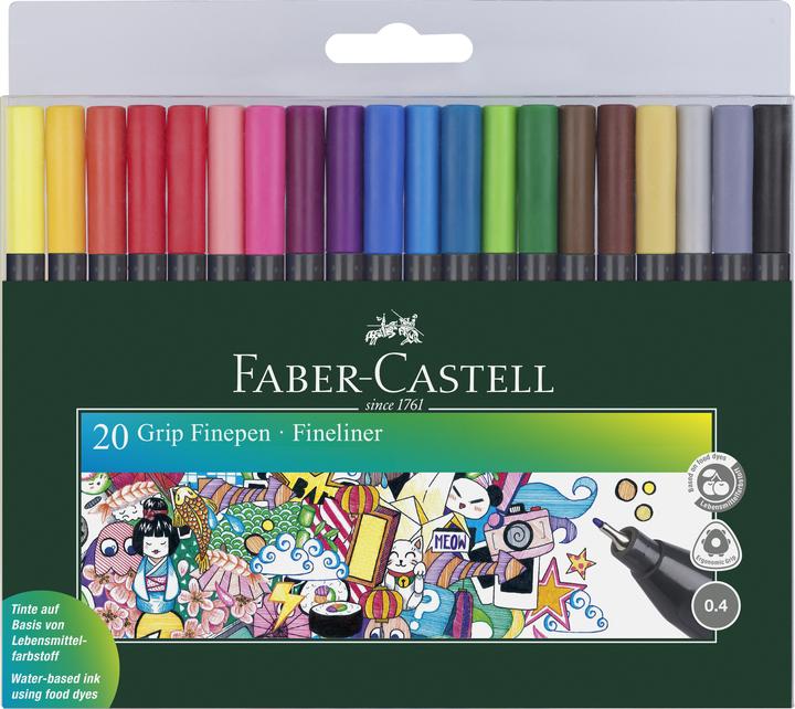 Produktbild Faber-Castell Fineliner Grip Set (Sortiert, 20 x)