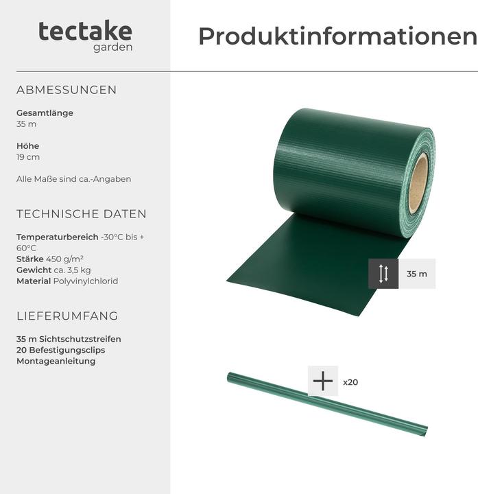 Actual product image tectake PVC privacy film