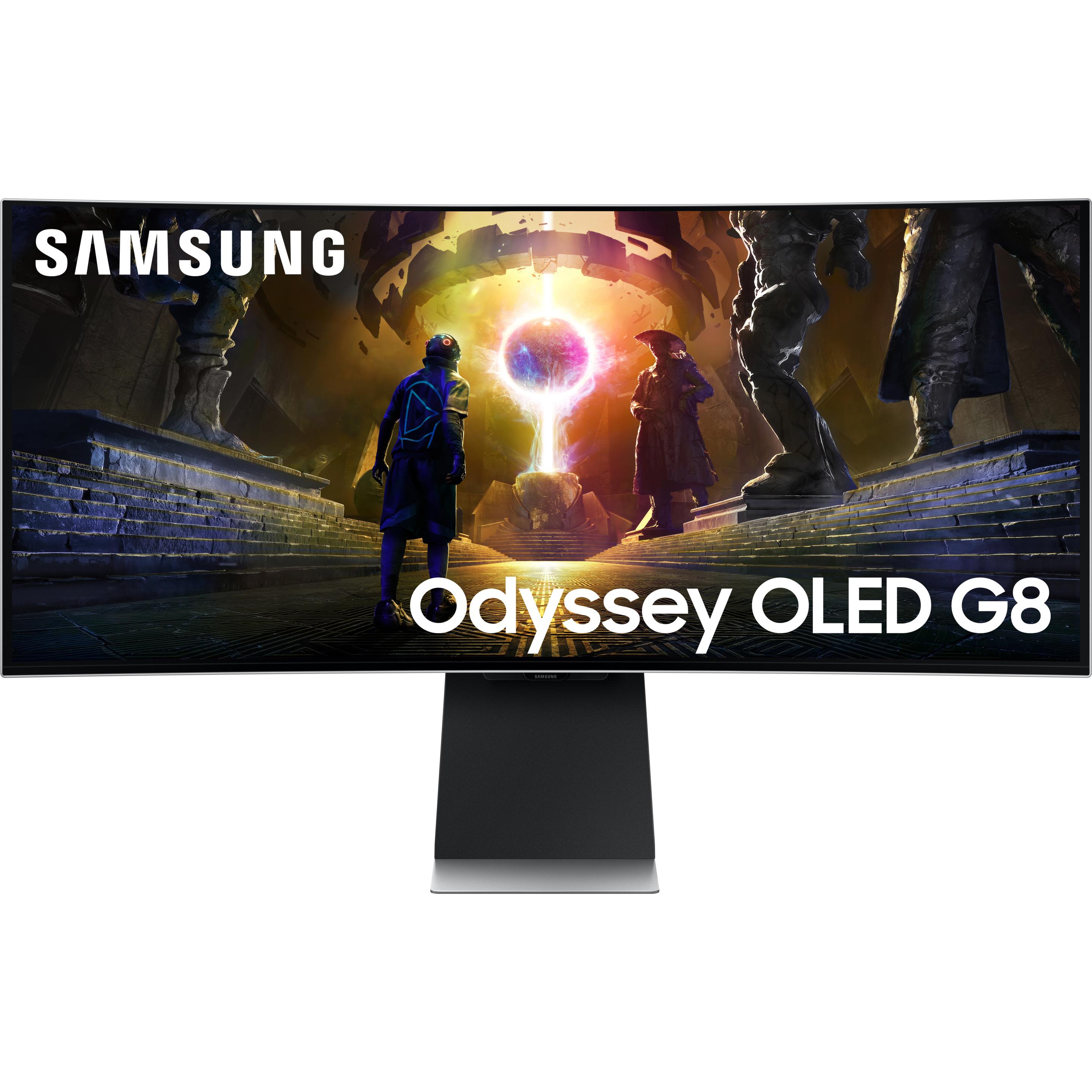 Samsung Odyssey G8 (3440 x 1440 Pixel, 34"), Monitor, Silber