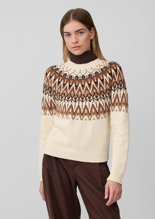 Produktbild S.Oliver Strickpullover Strickpullover mit Jacquard-Muster (48)