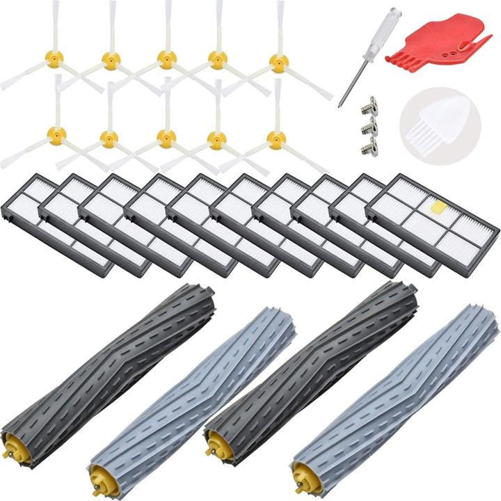 Immagine prodotto Werkstein Set di ricambio per iRobot Roomba hoover 800/900 - spazzole laterali, filtro hepa e lame in gomma