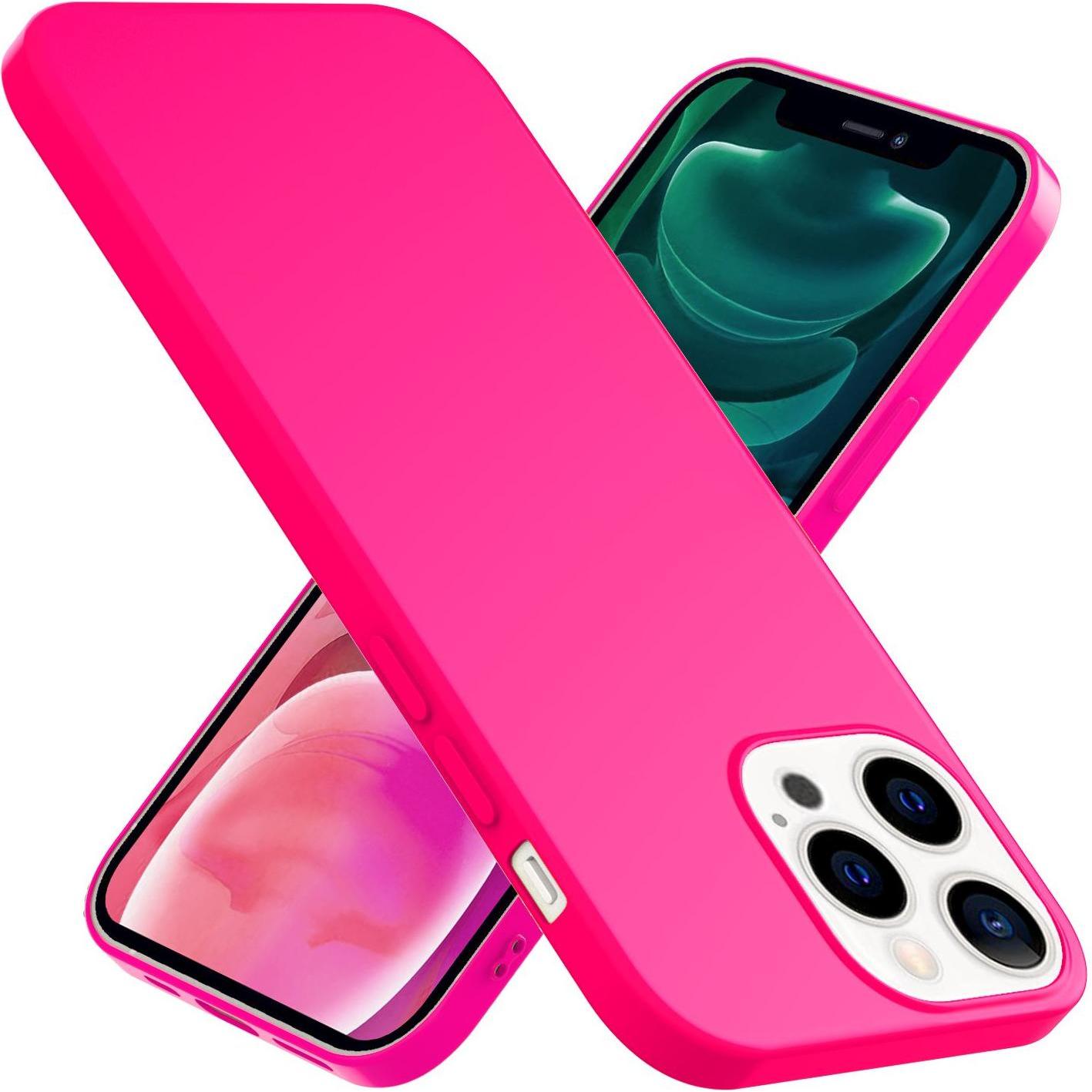 Nalia Neon Silikon Handyhülle (Apple iPhone 13 Pro), Smartphone Hülle, Pink