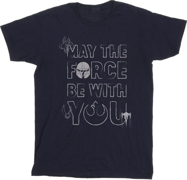 Immagine prodotto Star Wars The Mandalorian May The Force Mando Maglietta Uomo (L)