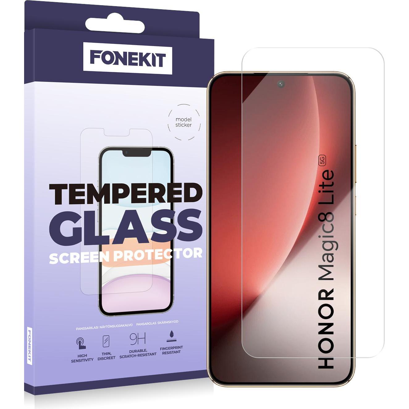 FoneKit Screen protector, Honor Magic 8 Lite/X9D (1 pz., Honor X9), Pellicola protettiva smartphone, Trasparente