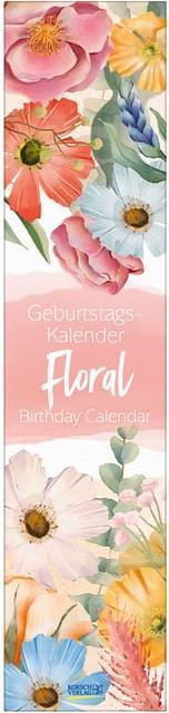Geburtstags-Langplaner Floral (11 x 48 cm)
