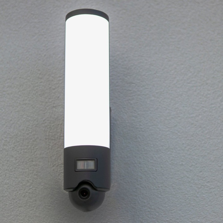 Produktbild Lutec Elara LED Kameraleuchte 3000K dimmbar 17.5W IP44 Anthrazit (1200 lm)