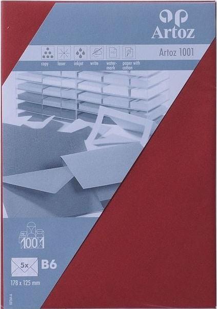 Produktbild Artoz 1001 Kuverts weinrot (B6, 5 x)