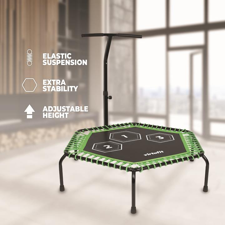 Image du produit Virtufit Trampolino Fitness Pro con Maniglia - Nero - 127 cm (127 cm)