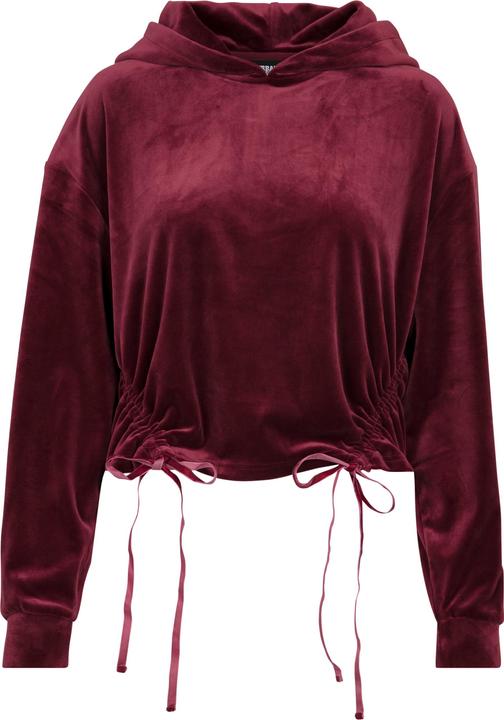 Actual product image Urban Classics UC Ladies Ladies Short Velvet Gathered Hoody (XL)
